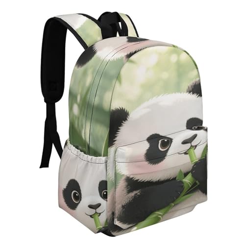 Bamboo Panda Printed Backpack Water-Resistant Pack Stylish Bag Lightweight Travel Backpack2