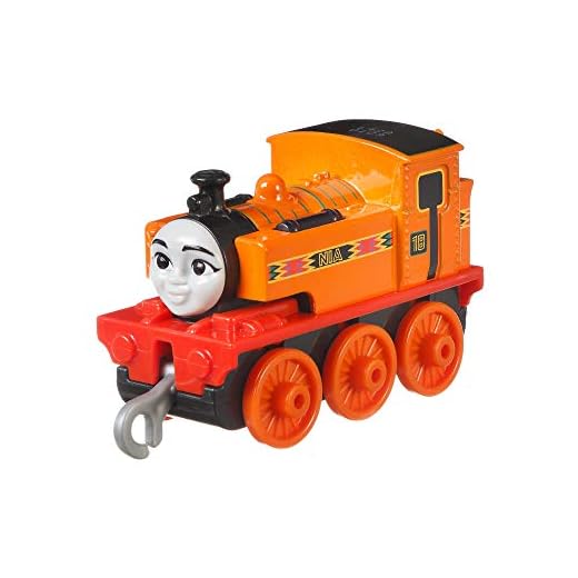 Thomas & Friends Nia FXX02, Thomas the Tank Engine & Friends, Trackmaster Push Along Diecast Train Engine, Multicolour