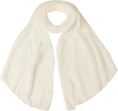 World of Shawls Elegant Sheer Chiffon Scarf Wrap Soft Plain Neck Wrap Idea for Weddings & Evening Dresses 45x160cm