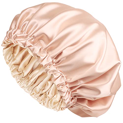 Womens satin lined bonnet hats reversible double layer satin slee…