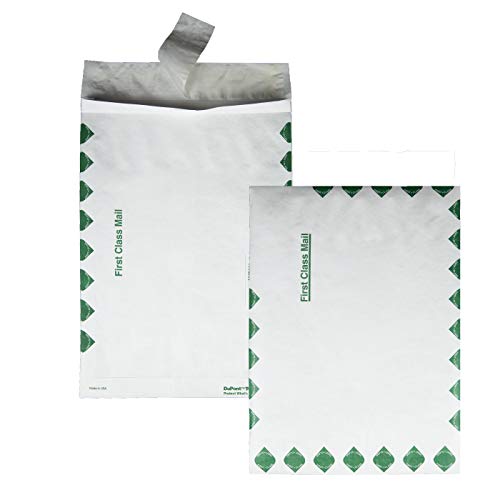 Survivor R4510 Tyvek Expansion Mailer, First Class, 10 x 13 x 1 1/2, White (Case of 100)