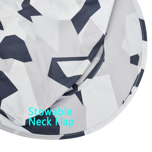Image of Sun Hats for Men Women Fishing Hat UPF 50+ Breathable Wide Brim Bucket Hats Summer UV Protection Safari Hat with Neck Flap