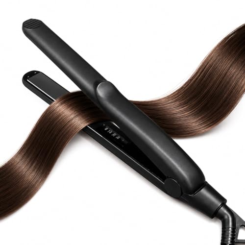Plancha para cabello con temperatura ajustable y voltaje amplio miniatura 1