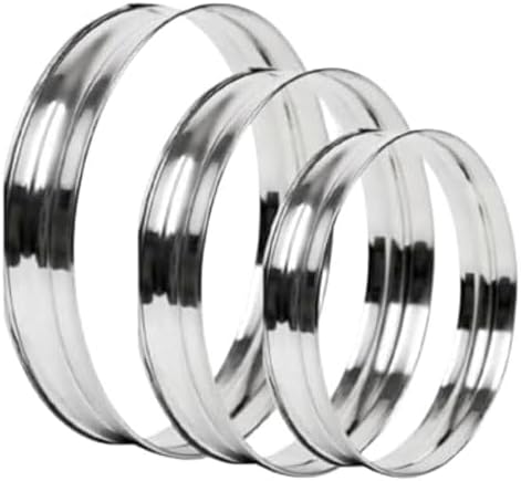 The Cook House - Stainless Steel Round Table Ring, Hot Pot Stand, Hot Pan/Heat Resistance Utensil Vessel Holder for Dining/Matka Table, Cooker Steamer Stand, Kitchen Rack - Set of 3 (Baby Ring)
