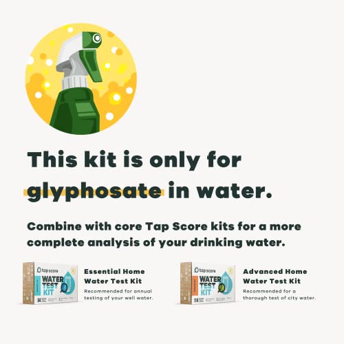 Image of Glyphosate (Roundup) in Water Test Kit | Specialized Tap Score | EPA Certified Drinking Water Labs | Best Water Test 2021-24 | 100% Unbiased