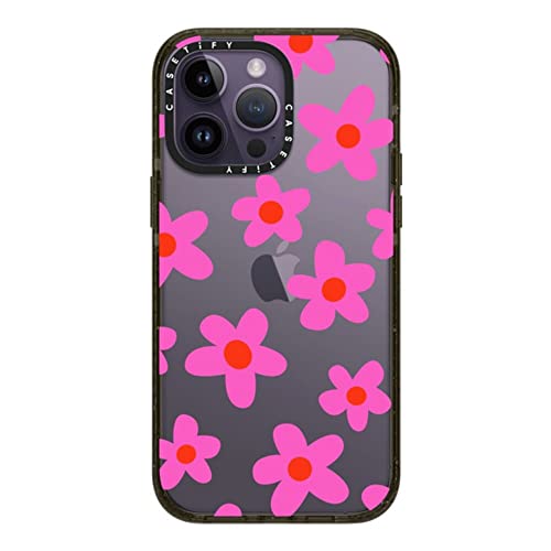 Coque iPhone 14 Pro Max protection militaire CASETiFY Impact fleurs roses 70s