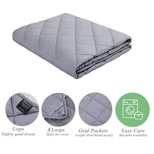 Nightly Good Dream Weighted Blanket King Size 25 Lbs 92X86 Inch For Adults & Couples, Weighted Blankets For Deeper Sleep, Cotton King Weighted Blanket With Premium Glass Beads #TOP5