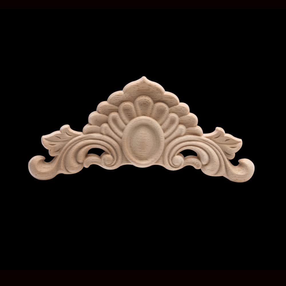 Rénover meuble ancien avec applique bois sculpté couronne rose à coller C136