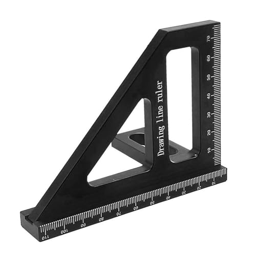 Escuadra medidor ángulos madera aluminio 45 y 90 grados miniatura 7