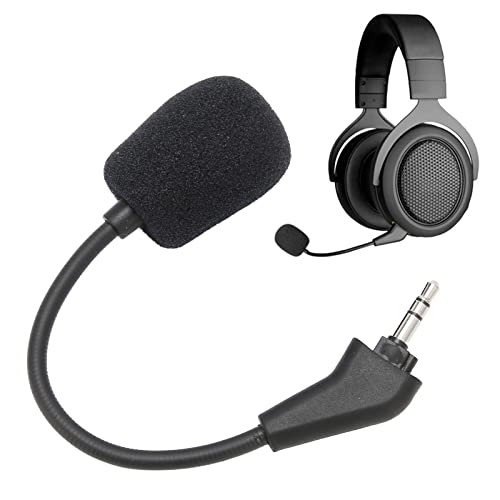 Yunseity Micro de Jeu de Remplacement Adapté pour Corsair HS50 HS60 HS70 HS70 SE Microphone de Jeu de Remplacement à Suppression de Bruit Microphone de Jeu Clair Cover