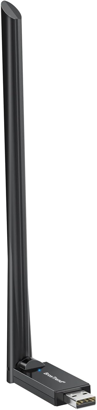 BrosTrend AX900 Linux WiFi 6 USB Adapter, Linux Compatible WiFi Adapter for Ubuntu, Debian, Raspberry Pi, Mint, Zorin, Win 11/10 etc. Long Range Wi-Fi Dongle Dual Band 5GHz + 2.4G, 6dBi Wi-Fi Antenna