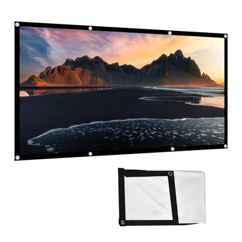 Écran de projection rideau blanc 120" 16:9 portable intérieur extérieur