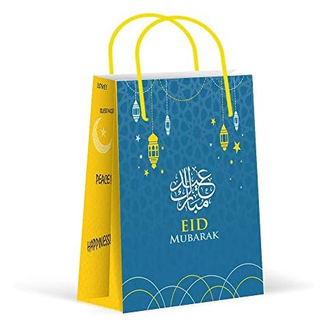 Premium Eid Blue Medium Bags, 6 Pack Cover