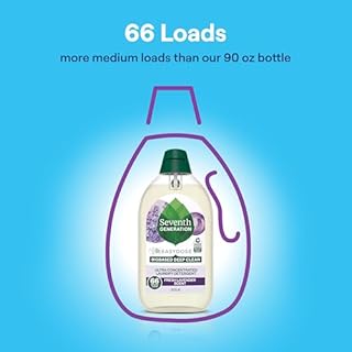 Seventh Generation EasyDose Laundry Detergent Fresh Lavender Ultra Concentrated Washing Detergent 23 oz