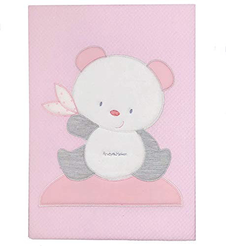 Couverture berceau coton rose Andy & Helen pour des siestes douces en voyage