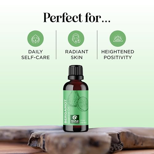 Image of Bergamot Essential Oil for Diffuser Aromatherapy - 100% Pure Citrus Bergamot Oil for Hair Skin and Nails Plus Undiluted Relaxing Aromatherapy Essential Oil for Diffusers Baths and Topical Uses 1oz