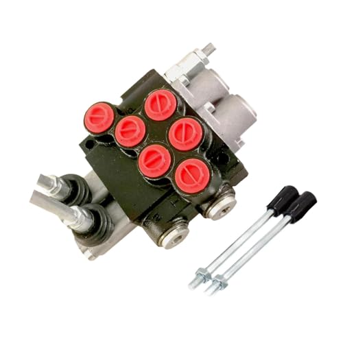 WeiLaiKeQi Hydraulic Flow Control Valve for Double Acting Applications in Industrial Machinery, 2 Spool, as described