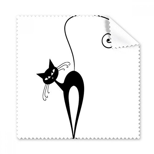 Silhouette lunettes chiffon de nettoyage chat noir Halloween idée cadeau utile