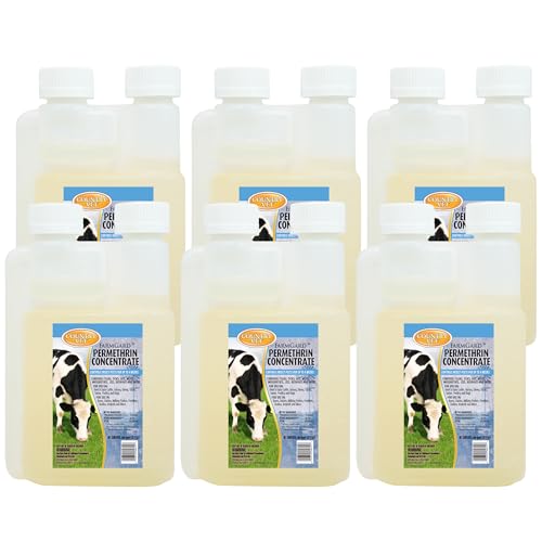 Country Vet FarmGard Permethrin Concentrate - 32 Ounce (Case of 6) 343961CVA - Gets Rid of Flies Mosquitoes Silverfish Cockroaches Fleas Millipedes Gnats Fruit Flies Ticks Lice Spiders