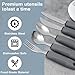 Adaptive Utensils, Weighted Utensils for Hand Tremors, Utensils for Parkinsons Patients,Elderly,Arthritis,Weak Hand Grip,Tremors & Handicapped. Stainless Steel Knife,Fork and Spoons Set (regular 5pcs)