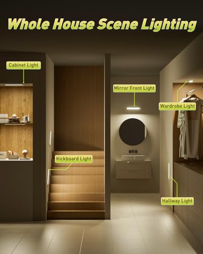 Diomart Under Cabinet Lights Wireless, Motion Sensor Night Lights, 4 Pack - image 4