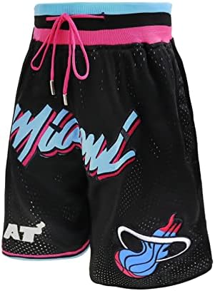 XYXYMM Miami Heat City Edition Shorts Outdoor Sports Men’s Basketball Shorts Breathable And Wearable Quick Dry Training Shorts with Zipper Pockets (Color : Black, Size : S) XYXYMM Miami Heat City Edition Shorts Outdoor Sports Men’s Basketball Shorts Breathable And Wearable Quick Dry Training Shorts with Zipper Pockets (Color : Black, Size : S)