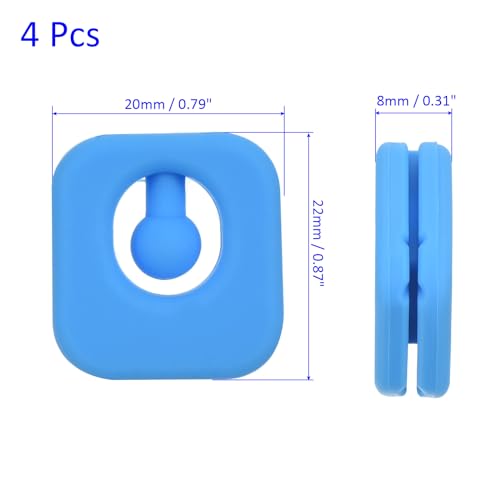 M METERXITY 4 Pack Tennis Vibration Dampener, Square Shock Absorber, Silicone Racket String Damping - Image 3