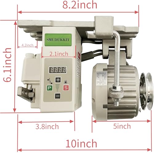 Servo Motor for Industrial Sewing Machine AC110V Power 3/4HP (550W), Brushless Motor with Controller and Foot Switch, Run CW and CCW (550, Watts)