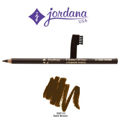 2 Pack Jordana Cosmetics Fabubrow Eyebrow Pencil 03 Dark Brown