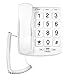 Tyler TBBP-4-WH Telephone for Seniors - Large Button Landline Phone for Elderly with Loud Speaker, Speed Dial, Ringer Volume Control, Wall Mount - Easy to See & Press Numbers - Works in Power Outage