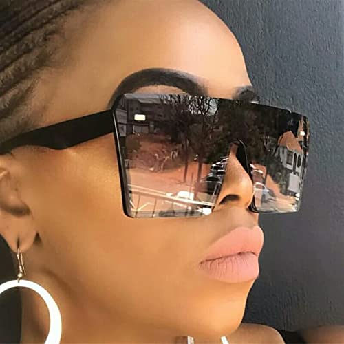XINXIN Large Frame Square Men and Women Outdoor Sunglasses, Street Shooting Holiday Beach Glasses (Color : B, Size : Medium)2