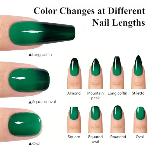 Kit esmalte de gel para uñas con 8 colores termocromáticos miniatura 7