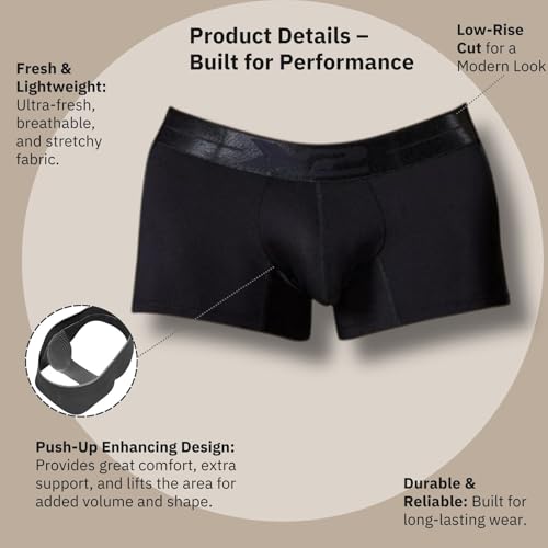 X2 Men’s Trunk Underwear – Breathable Microfiber, Quick-Dry Fabric, Soft Waistband, Contoured Pouch | Made in Colombia4