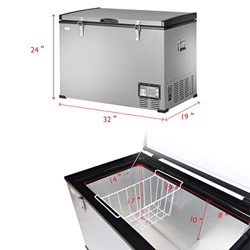 Image of Nightcore Portable Refrigerator, 100.5 Quart Travel Car Fridge, Electric Cooler with LCD Panel, Fast Cooling and Energy Saving Mode, Shock-Proof Compact Vehicle Refrigerator for Outdoor and Home Use