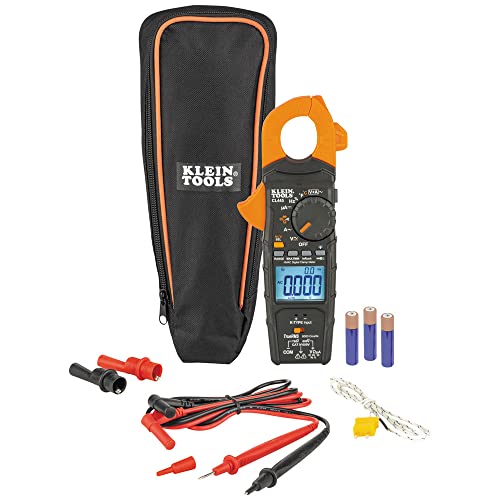 Klein Tools CL445 HVAC Clamp Meter, Auto-Ranging TRMS, NCVT, Measures Voltage, Current, Temperature, Micro Amps, InRush and More 1 1/2-Inch Jaw