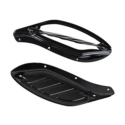 Aufer Air Deflectors Fairing Side Wings Windshield Windscreen Compatible With For Touring Electra Glide Street Glide Tri Glide Ultra Classic Cvo 1996-2013 (Black) #TOP5
