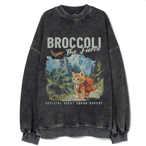 Bellelement Vintage Fantasy Novel Sweatshirt Broccoli The Fierce Shirt