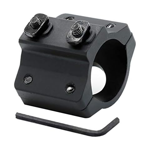 HIGOO 1" Flashlight Laser Ring Mount Compatible with MLOK Rail System Cover