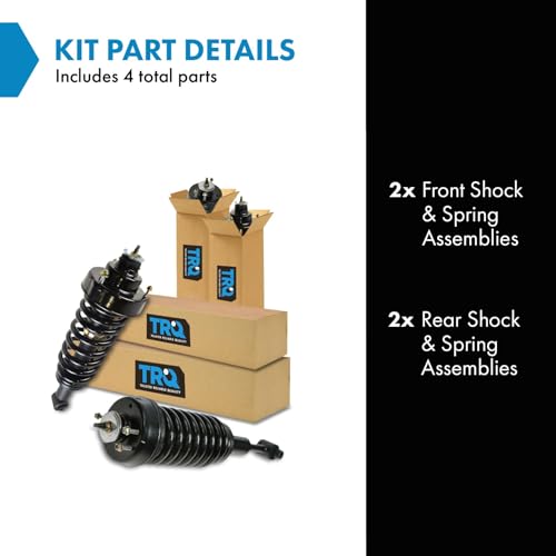 Image of TRQ Front & Rear Strut Shock Spring Set of 4 for 02-03 Ford Explorer Mountaineer