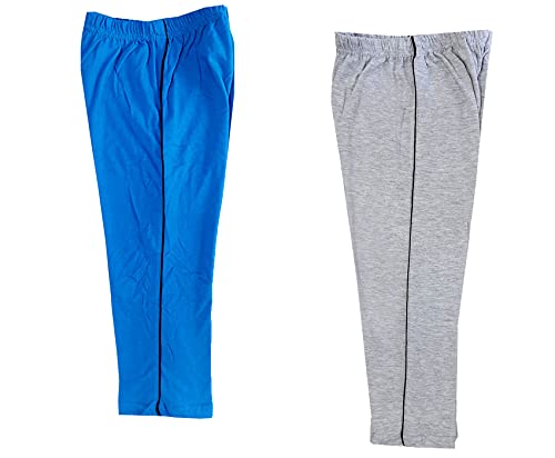 Image of indi weaves Girls Cotton Solid Capri 3 /4th Leggings (Pack of 2)