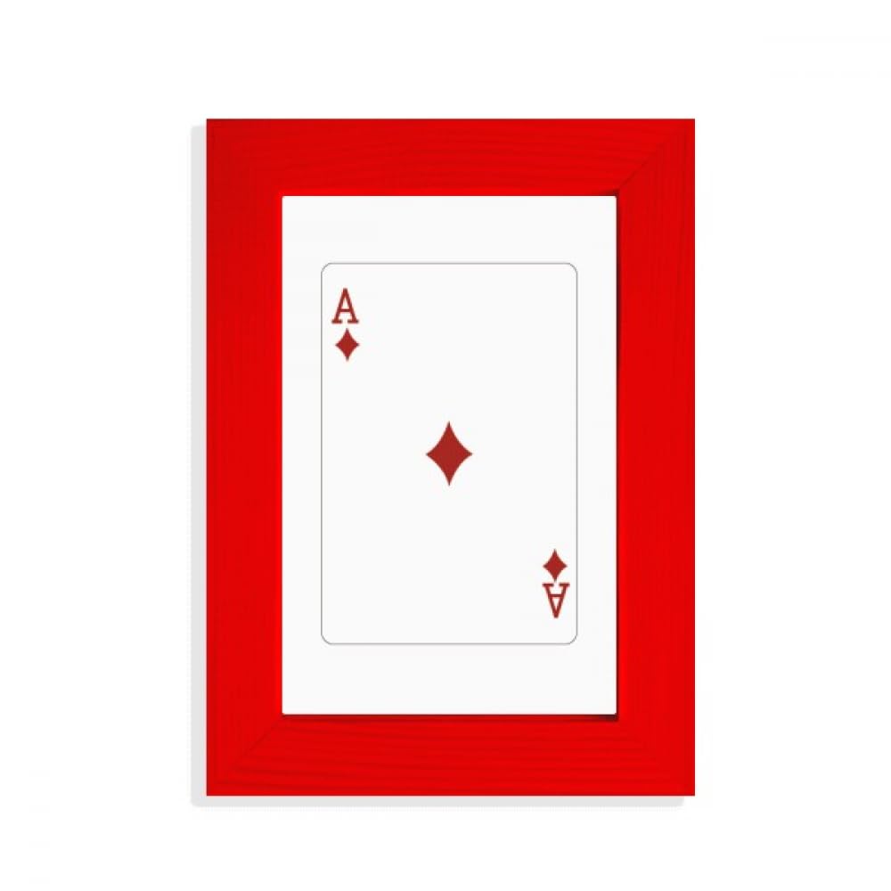 Cadre photo rouge motif cartes à jouer aux finitions soignées