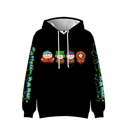 South The Park Sudadera con Capucha Adultos Adolescentes Niños Sudaderas 3D Impreso De Dibujos Animados De Manga Larga Jersey Sudadera Regalo De Cumpleaños 16ks,98