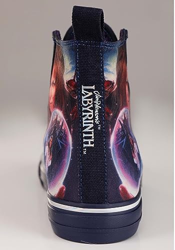 FUN.COM Labyrinth Canvas Shoes for Men, Women, Officially Licensed Adult Labyrinth Footwear Size 8 Black | Image 4