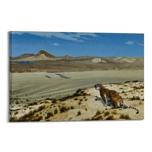 Toile tigre Jean Léon Gérôme pour habiller un mur vide
