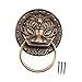 Fenteer Lion Head Door Knocker Gate Knocker Accessories Classical Sturdy Brass Vintage Door Ring Pull Handle for Cabinet Hotel Office, 3 inch