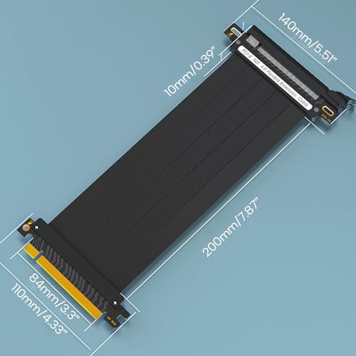 Câble d'extension PCIE X16 vertical contre la torsion des ports de carte graphique lourde - 7