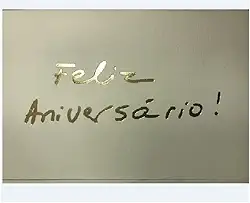 Cartão Fabriano Feliz Aniversário Creme, Teca, Gu0009, Creme