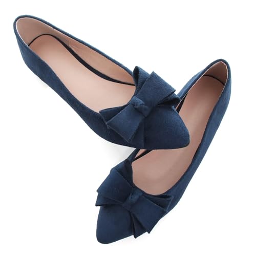 Image of SAILING LU Women's Bow-Knot Pointed Toe Ballet Flats
