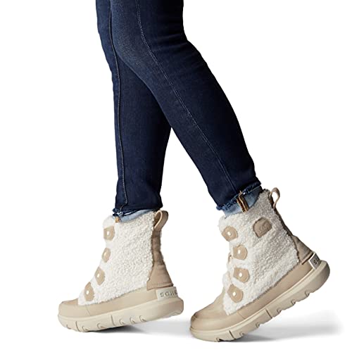 Sorel Women's Explorer Ii Joan Cozy Boot - Ancient Fossil, Sea Salt - Size 9.5 #TOP5