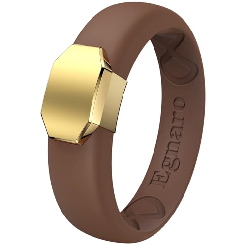 Image of Egnaro Silicone Wedding Bands Women, Inner Arc Ergonomic Breathable Design